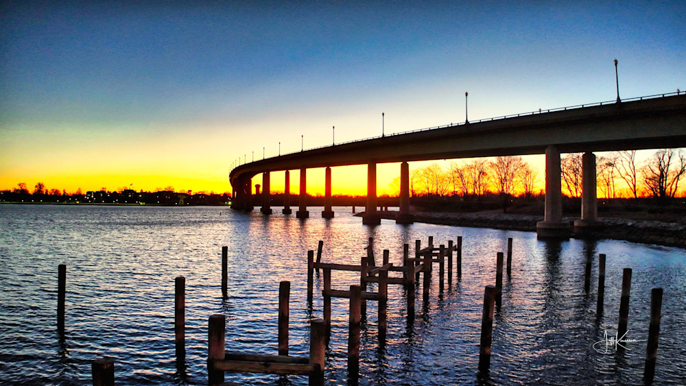 Reflections Of The U.S. Naval Academy Bridge Photography Art | Artistic Insights Aerial Photography