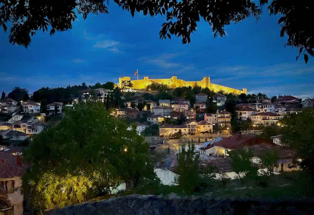 Watercolor at Ohrid's Old City