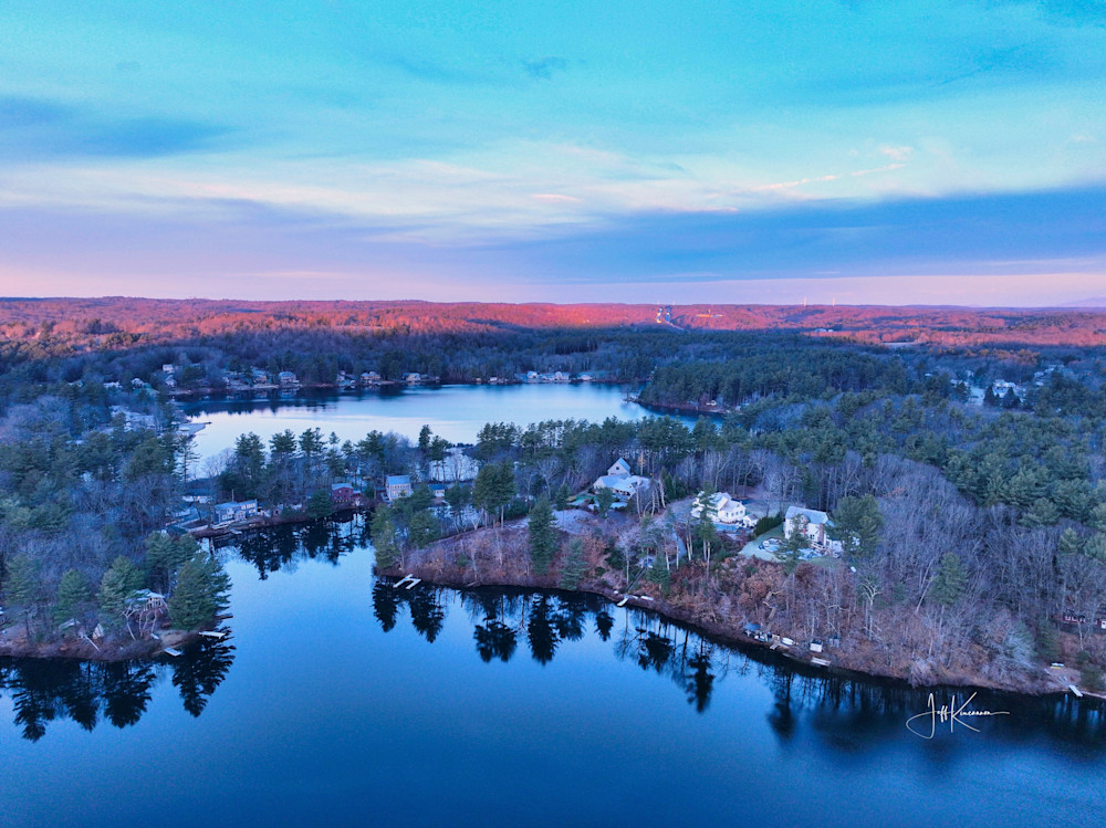Daybreak On The Pond Photography Art | Artistic Insights Aerial Photography