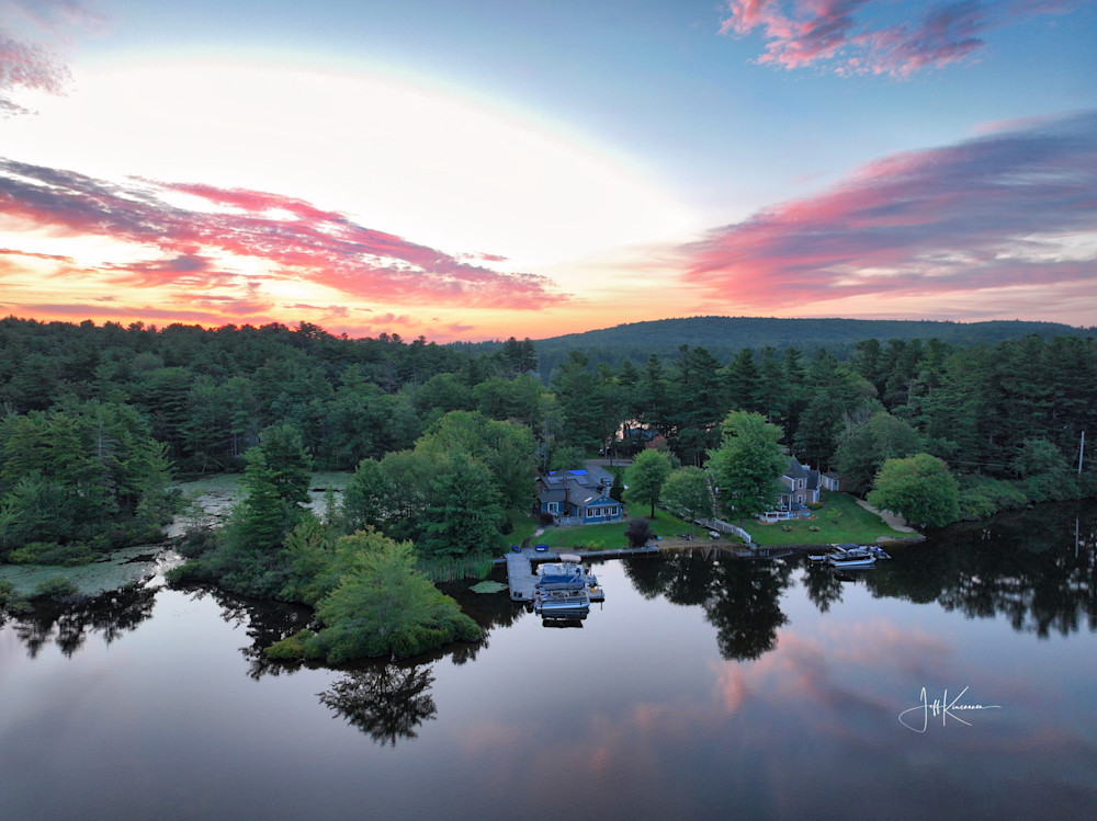 Tranquil Sunrise Reflections Photography Art | Artistic Insights Aerial Photography