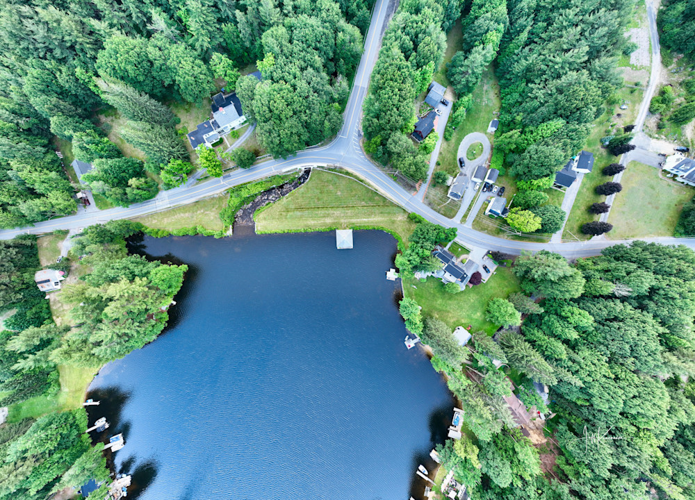 Narrows Road Wyman Pond Photography Art | Artistic Insights Aerial Photography