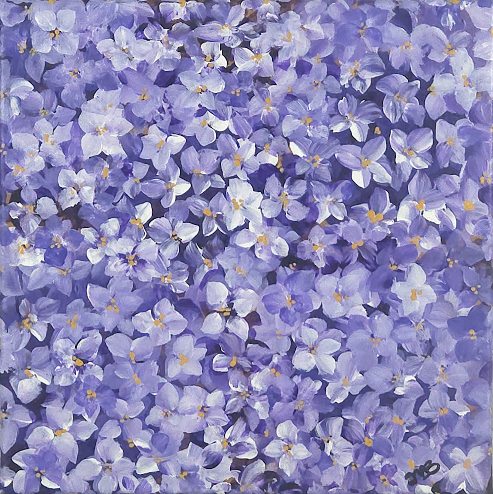 The Essence Of Spring: A Floral Celebration In Lavender Art | Left Brain Creative - Art by JMB