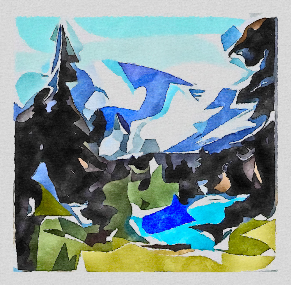 Mt Rainier Watercolor Art | csharp art