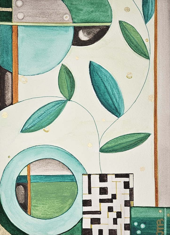 Flourish and Form - Modern Geometric Artwork