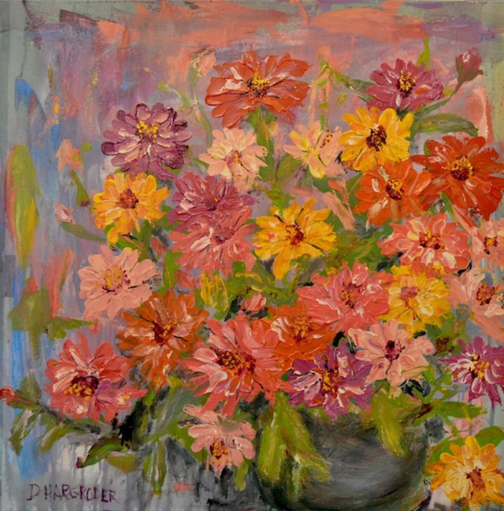 Zinnea Bouquet Art | Dennis Hargroder Studio