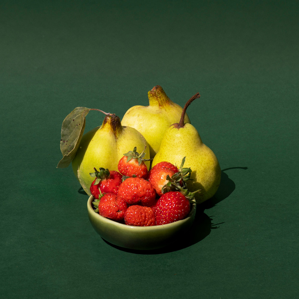 Quinces Pear Strawberries Photography Art | Lester Blair Gallery
