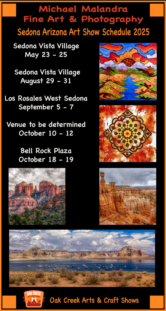 Sedona Art Show Poster 2025 Photography Art | Michael Malandra Fine Art & Photography