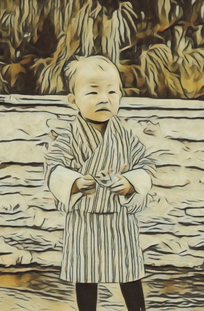 Little Guardian of Bhutan - Traditional Child Portrait