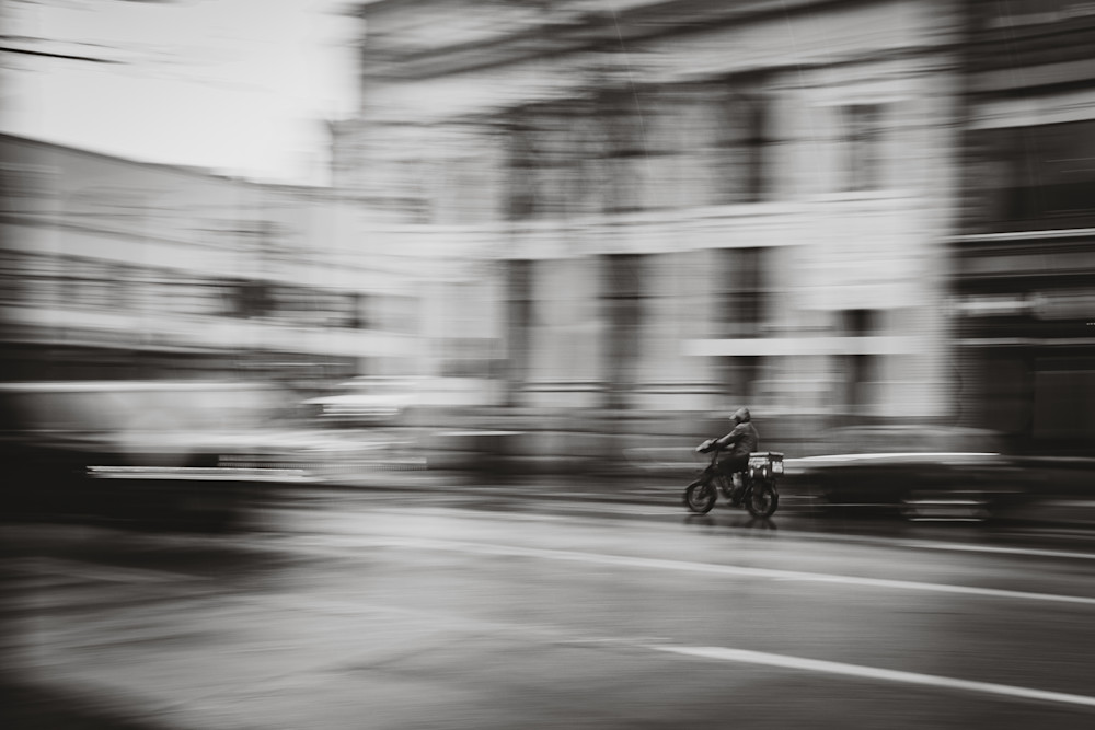 Rider In The Rain Photography Art | Pixel R Photography