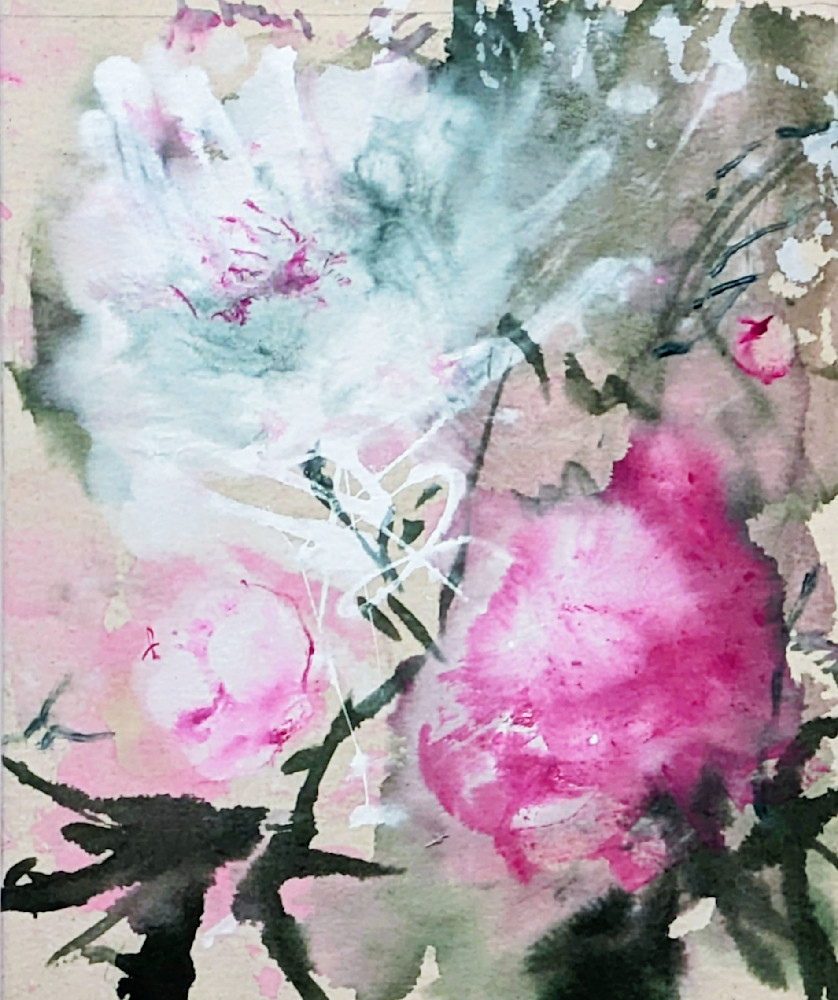 Soft Prizes Peony Print by Brenda Myrick