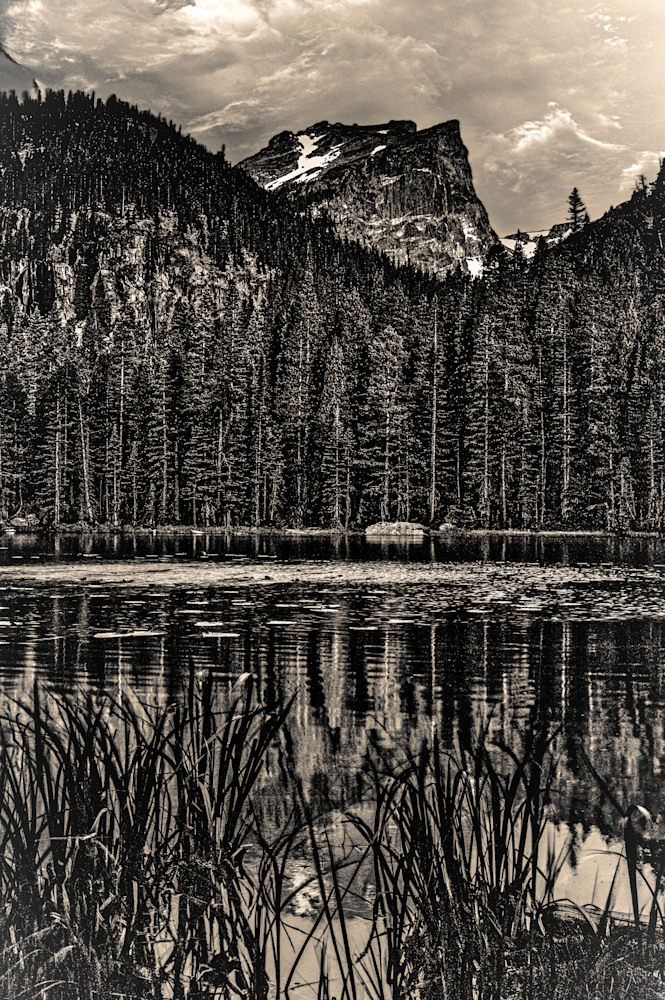 Vintage Monochrome Landscape Photography - Reflections of the Rockies