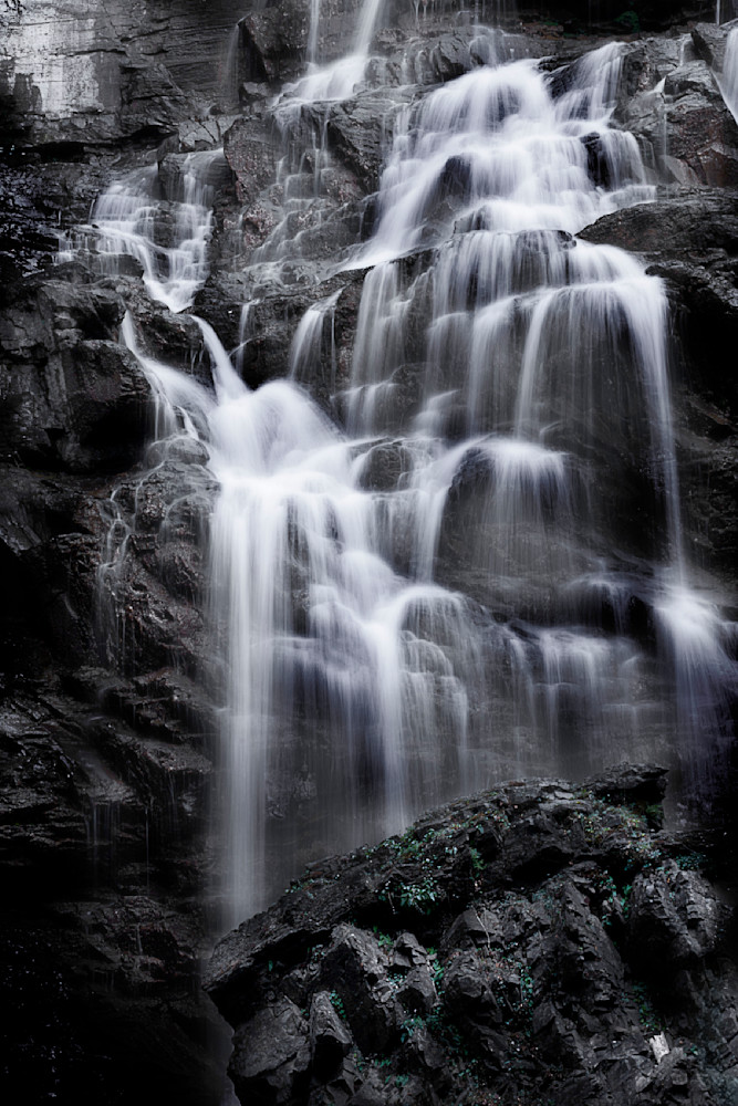 A Timeless Black and White Waterfall Photograph from Montana