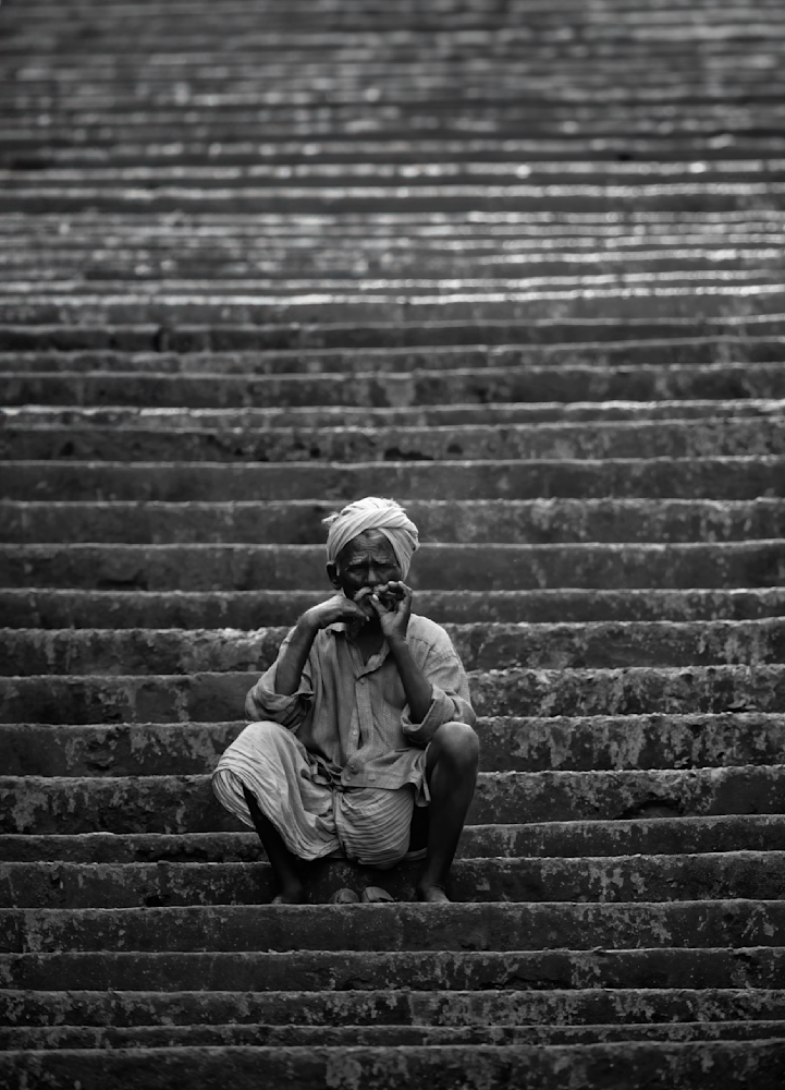 A Man His Cigarette And The Stairs Photography Art | Husein Latif
