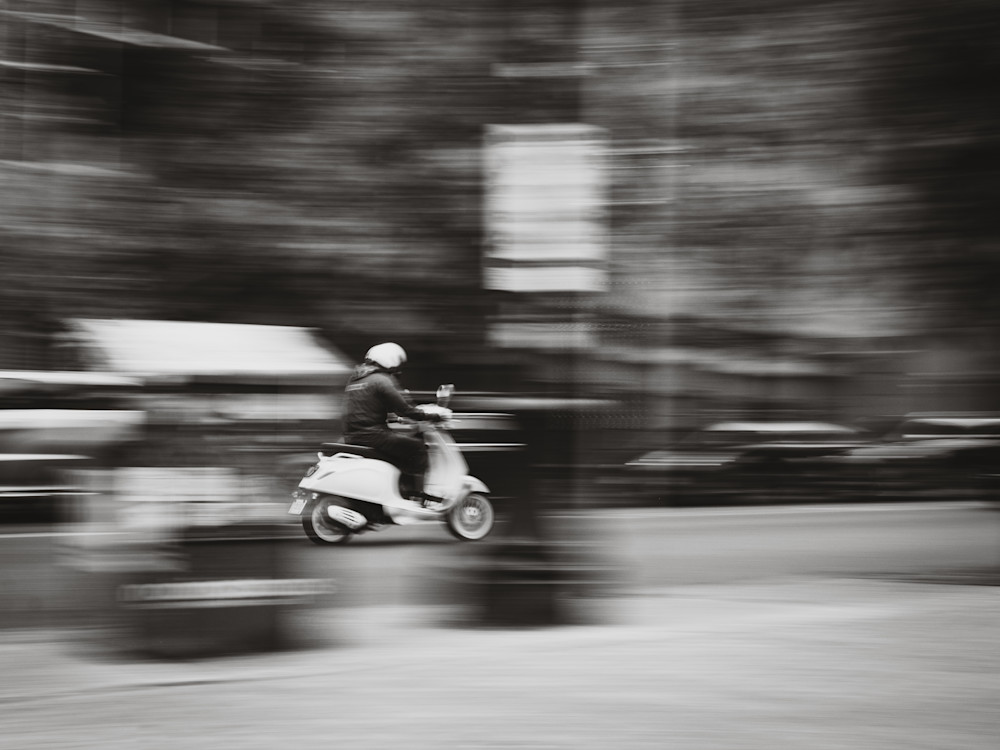 Scooter Rushing Down The Street I Photography Art | Pixel R Photography