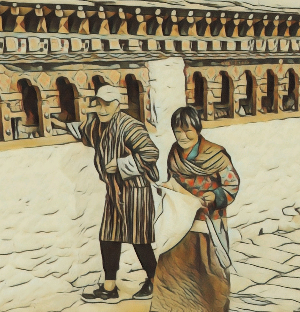 Bhutanese Blessings - Cultural Connection Artwork 🌿✨