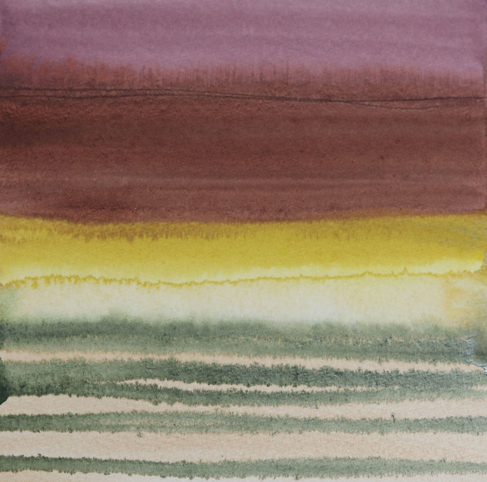 Layers of Emotion: Abstract Watercolor Landscape