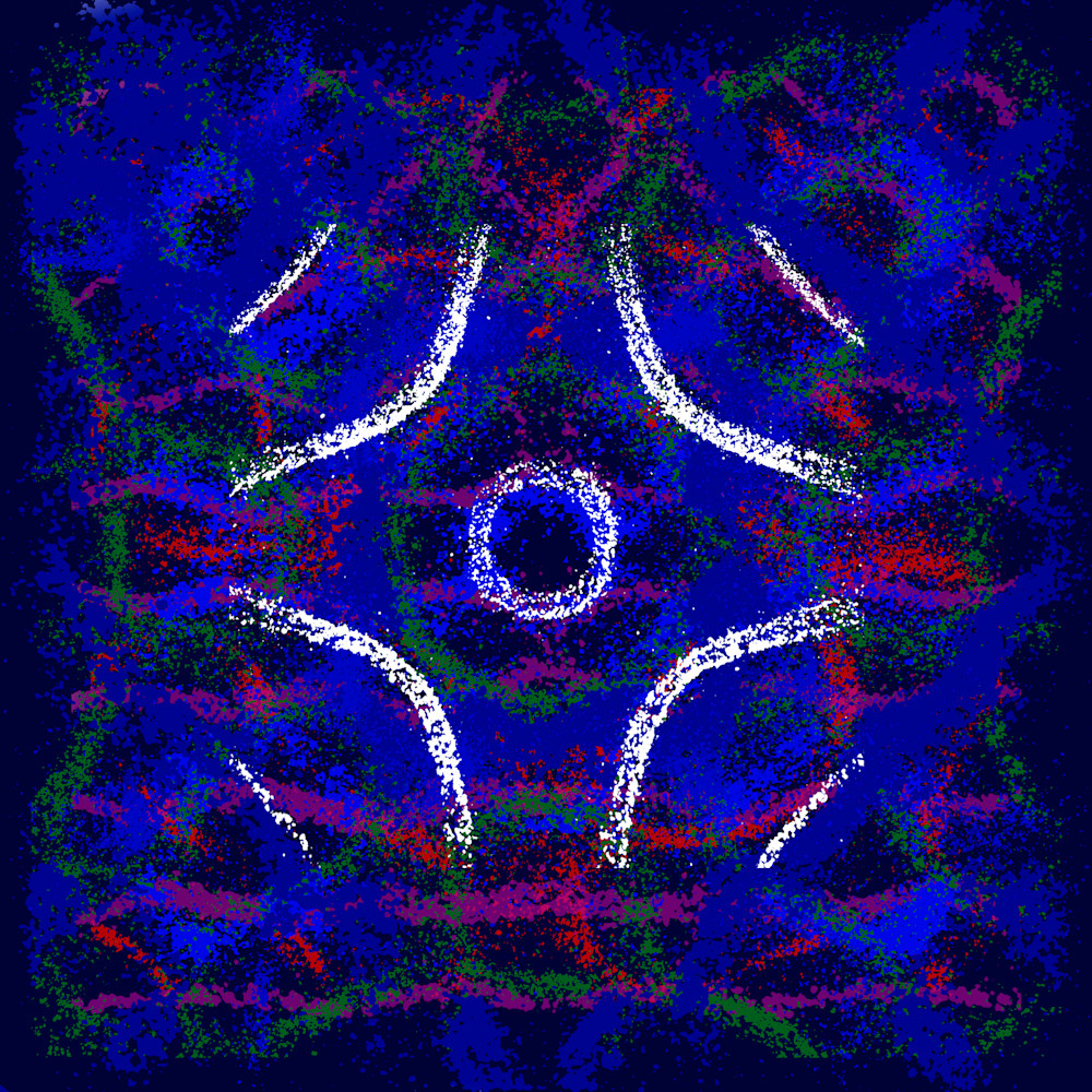 Blue Christmas - Elvis Presley Song-Inspired Contemporary Painting (VibraVisions)