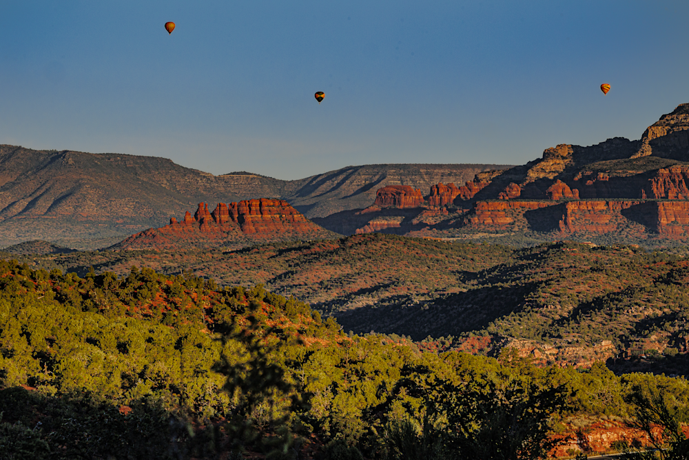 Soaring Over Sedona - Hot Air Balloon Landscape Photography