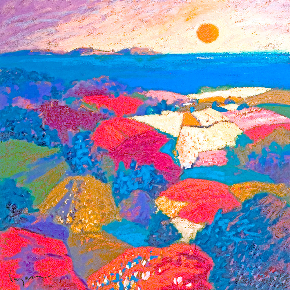 Colorful Landscape Painting, Fine Art Print by Dorothy Fagan