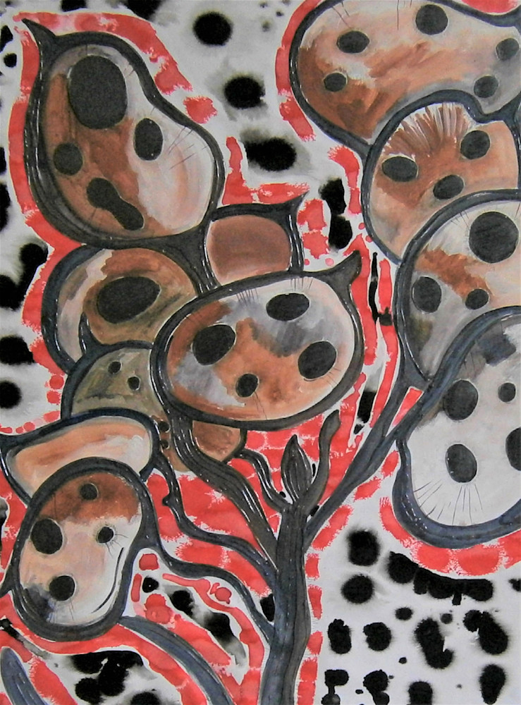 Semi Abstract Plant Form Art | Fine Art by Balkishan Jhumat