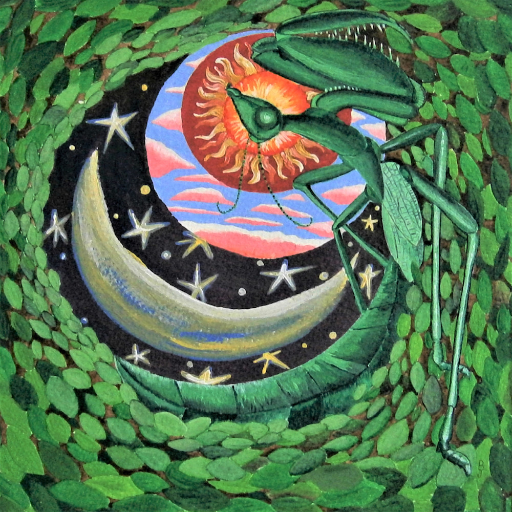 Prayer Of The Praying Mantis Art | Fine Art by Balkishan Jhumat