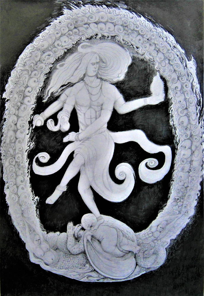 The Cosmic Dance Of Lord Shiva Art | Fine Art by Balkishan Jhumat