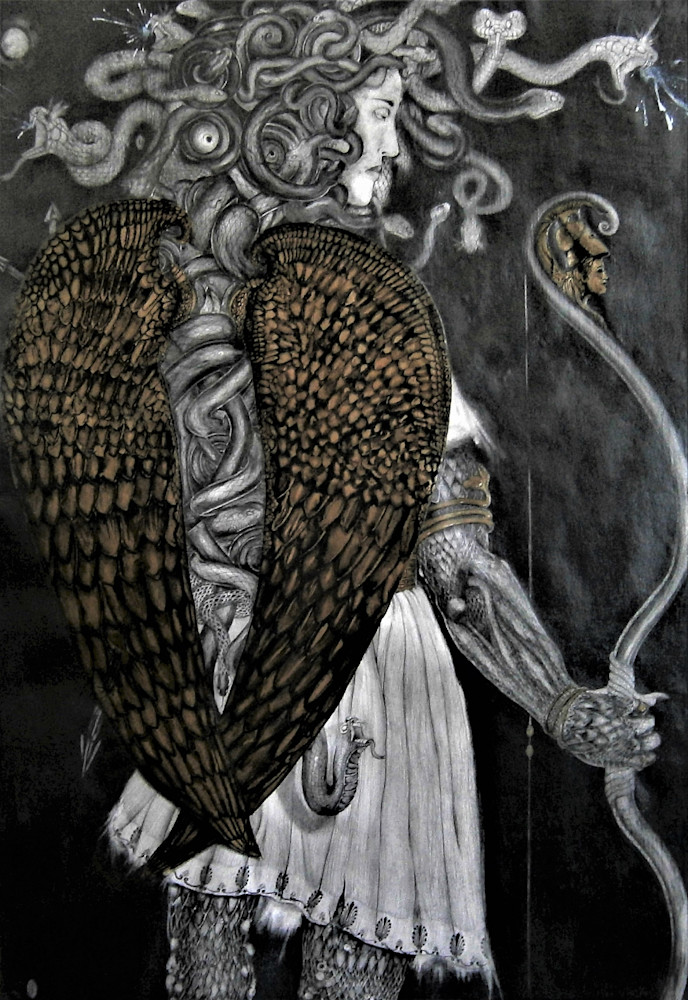 Bronze Winged Medusa Art | Fine Art by Balkishan Jhumat