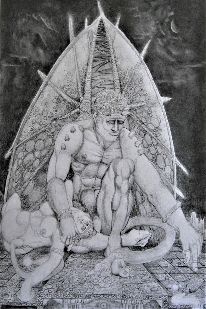 Demon With A Conscience Art | Fine Art by Balkishan Jhumat