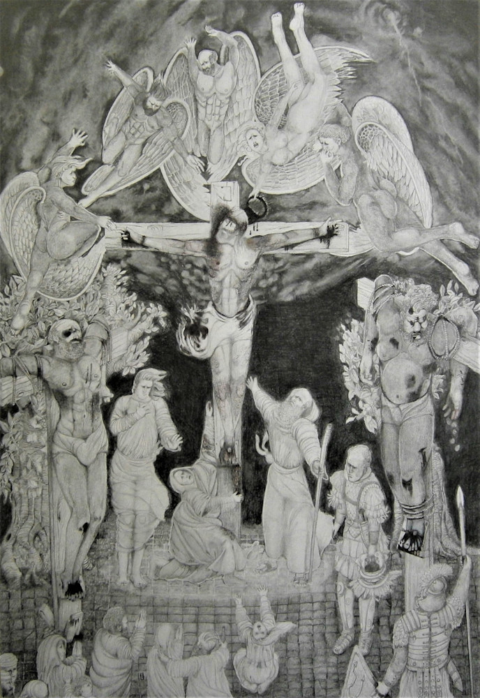 Crucifixion Of Christ Art | Fine Art by Balkishan Jhumat