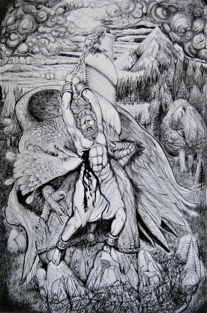 Prometheus Chained Art | Fine Art by Balkishan Jhumat
