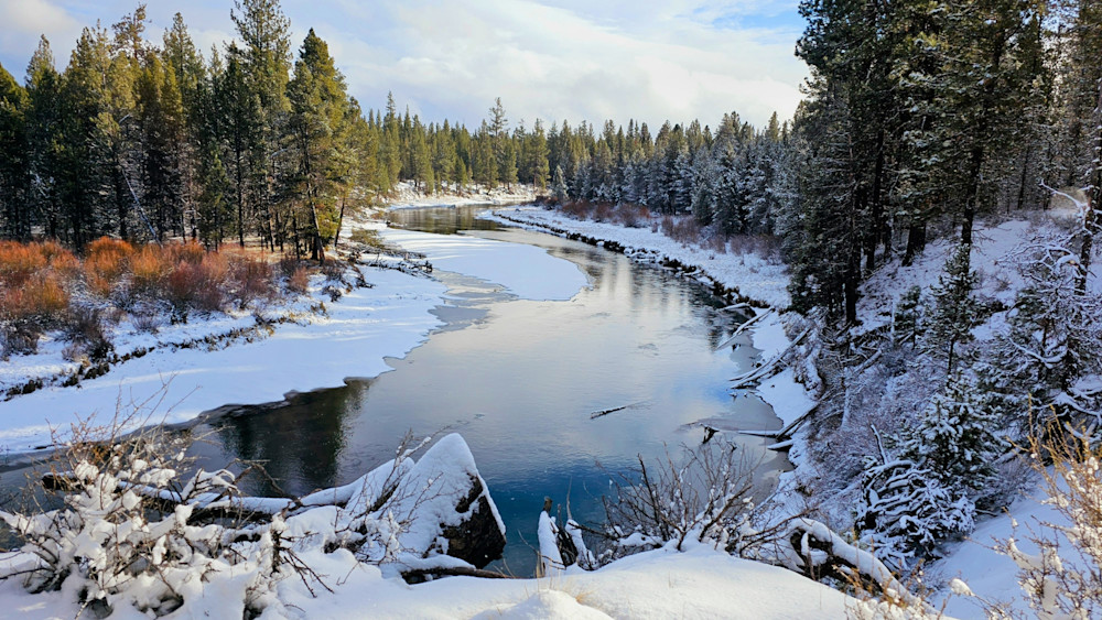 Deschutes River At Winter Photography Art | InYourBackyard