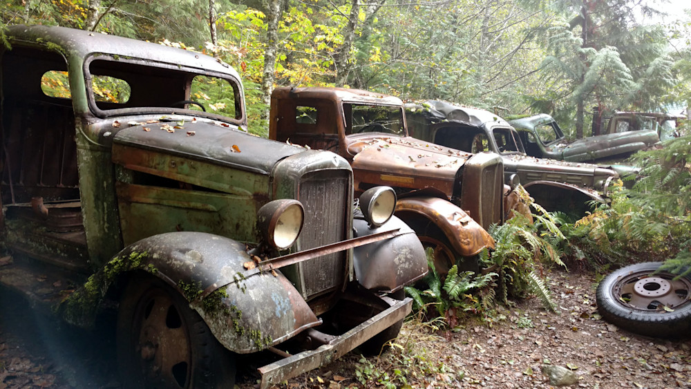 Old Cars Jawbone Flats Opal Creek Wilderness Photography Art | InYourBackyard