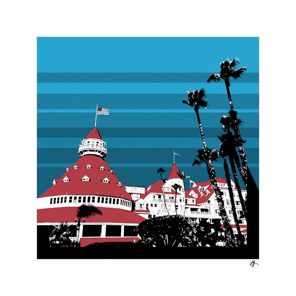 Blue Day at Hotel Del Coronado | Coastal Fine Art Print by Jon Savage