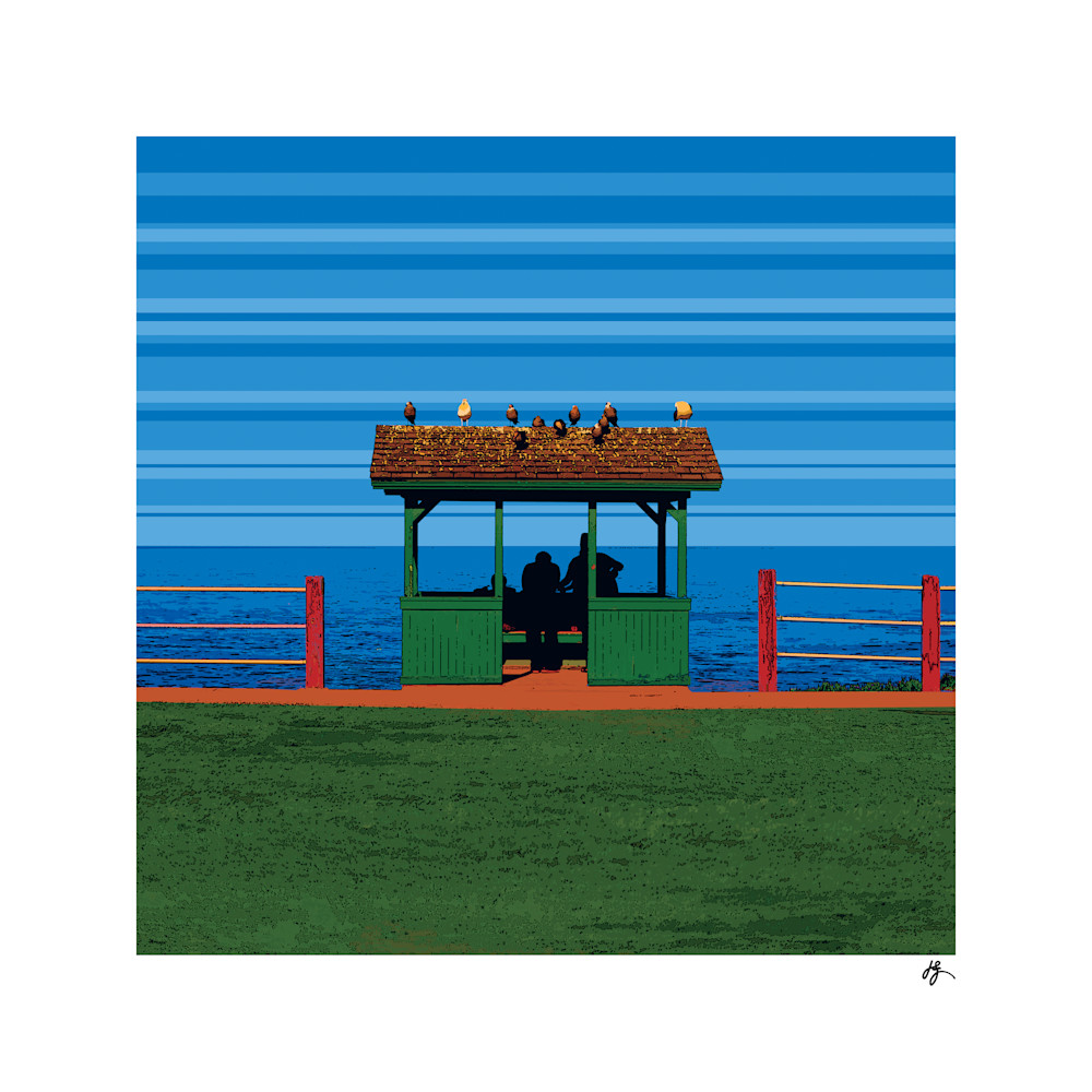 Green Hut – La Jolla Cove Fine Art Print by Jon Savage