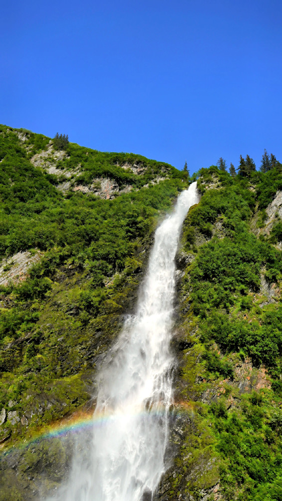 Bridal Veil Falls Rainbow   Alaska Photography Art | InYourBackyard