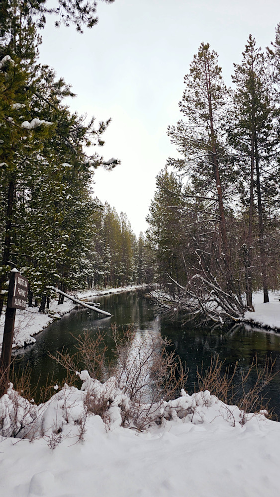 Deschutes River On Snowy Day Photography Art | InYourBackyard