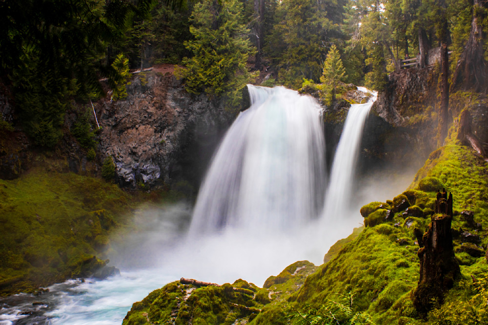 Sahalie Falls, Oregon – Lush Waterfall Landscape Photography by Janie Lynn

