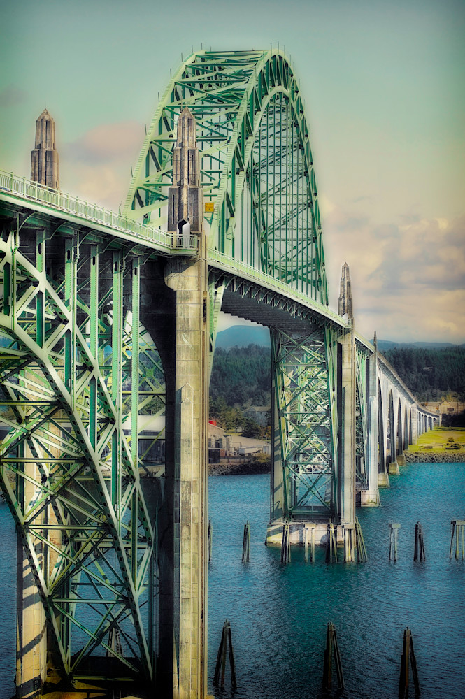 Crossing Back: Newport Bridge, Oregon – Fine Art Photography by Janie Lynn