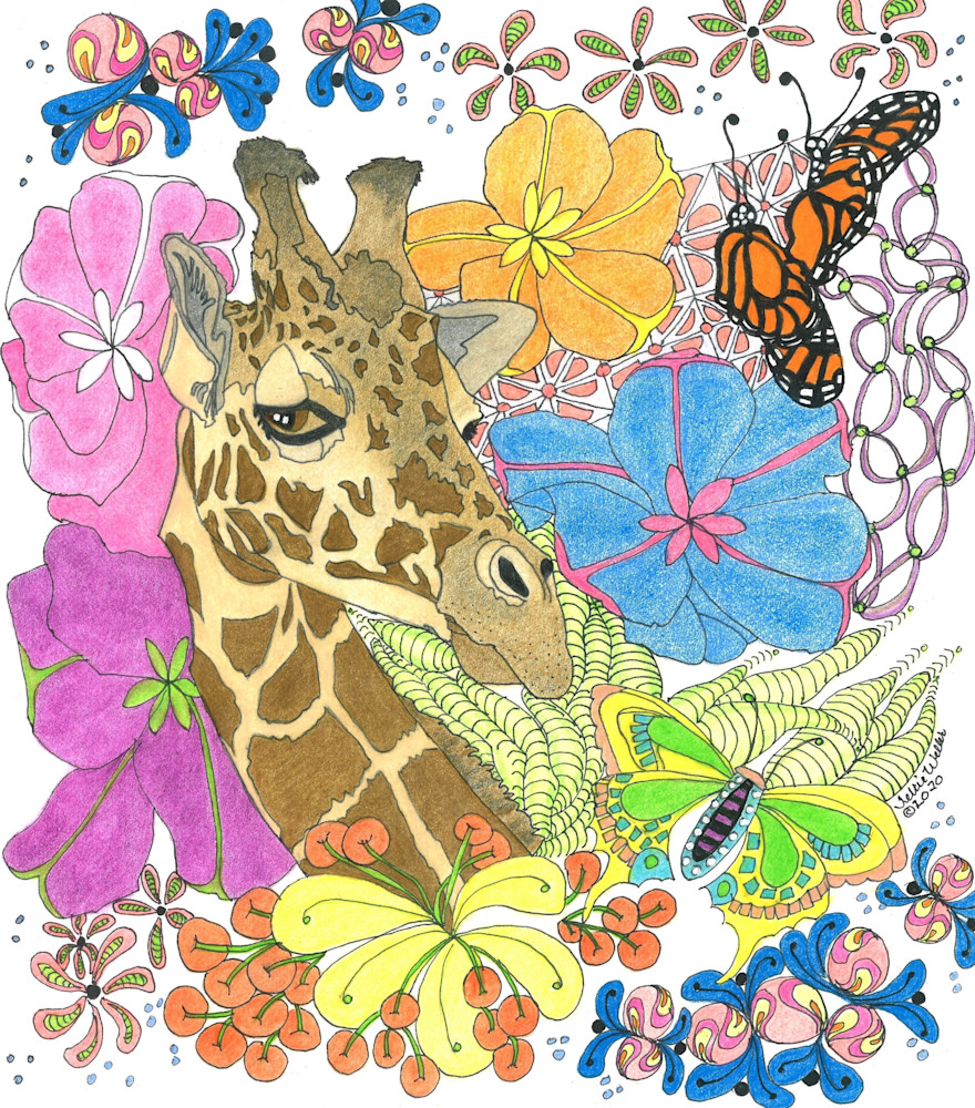 Colorful Giraffe Art | Fine Art by Terrie D