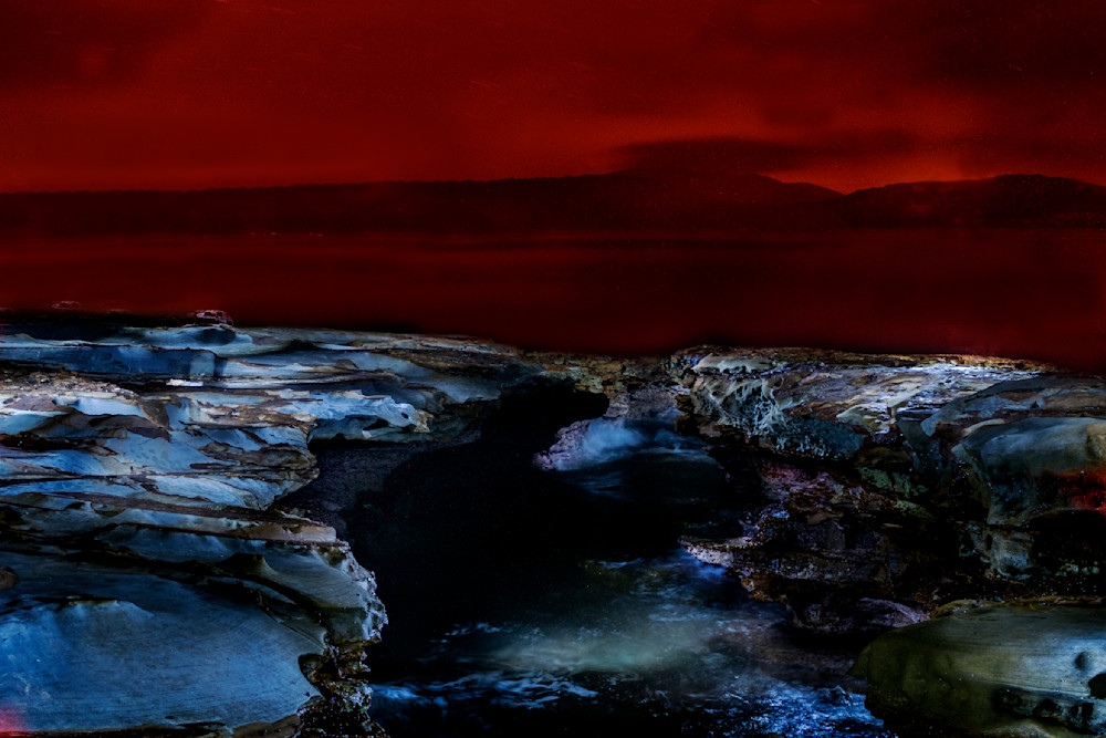 Secret Lake Entrance - light painting photography by Catalin Anastase