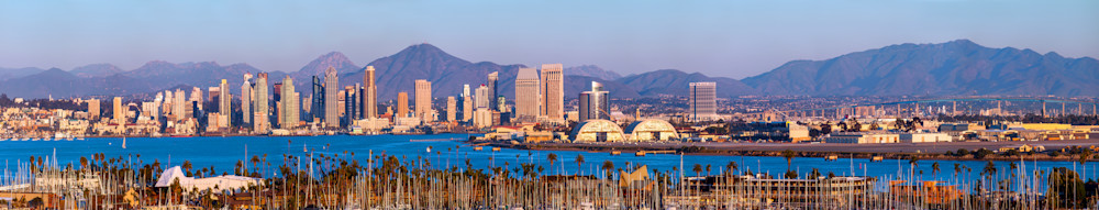San Diego, California, Panoramic at Sunset