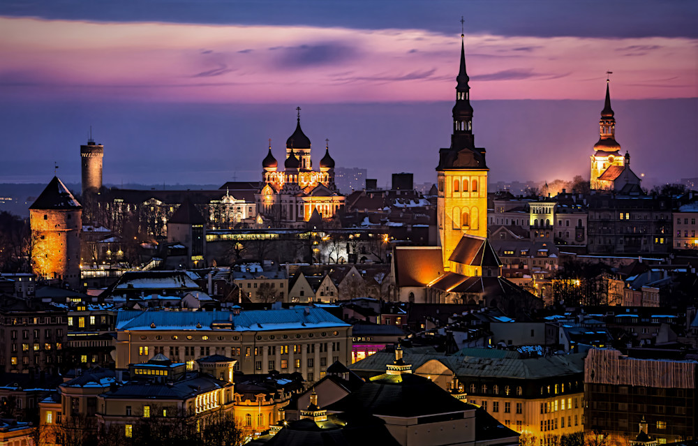 Tallinn Skyline at Dusk