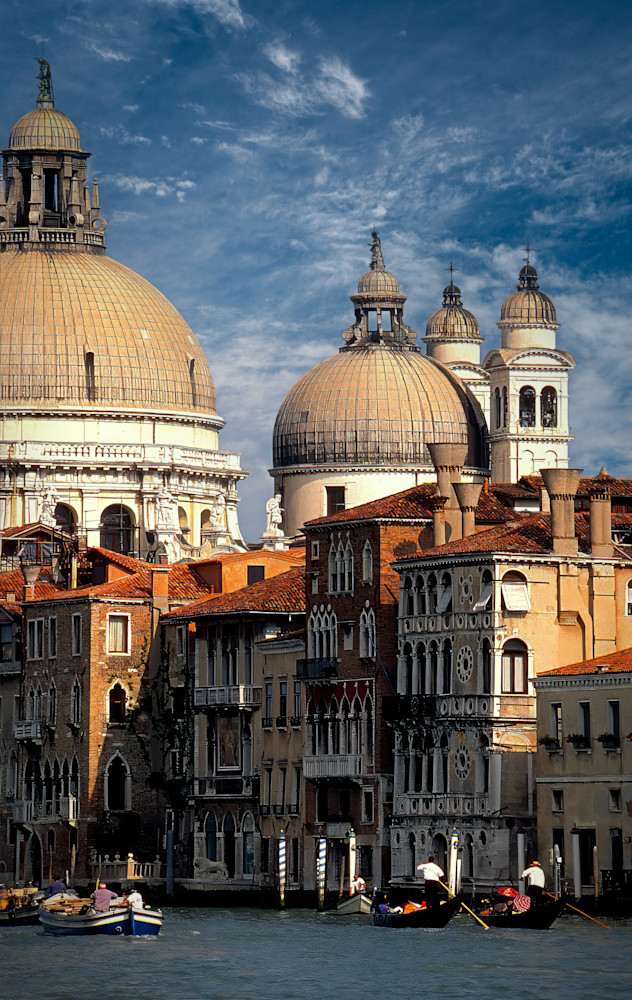 Iconic Venice Domes and Canal