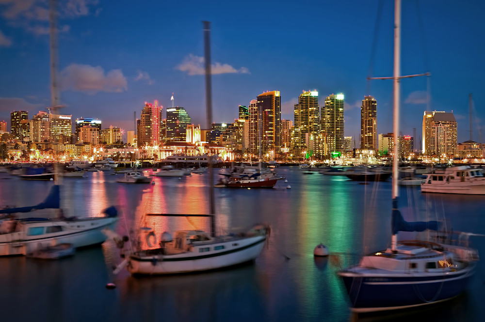 San Diego Harbor at Dusk