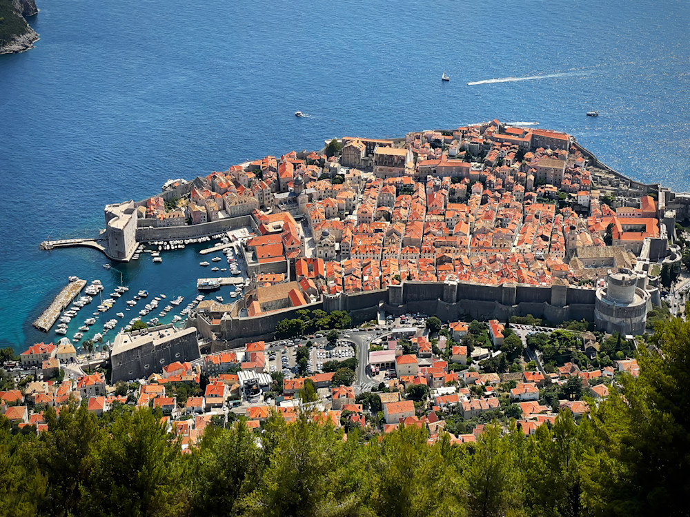 Dubrovnik old town from the top of the tram.