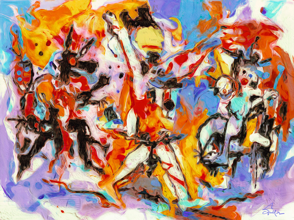 Abstract With Big Bad Wolf Art | Art of Van Evan Fuller