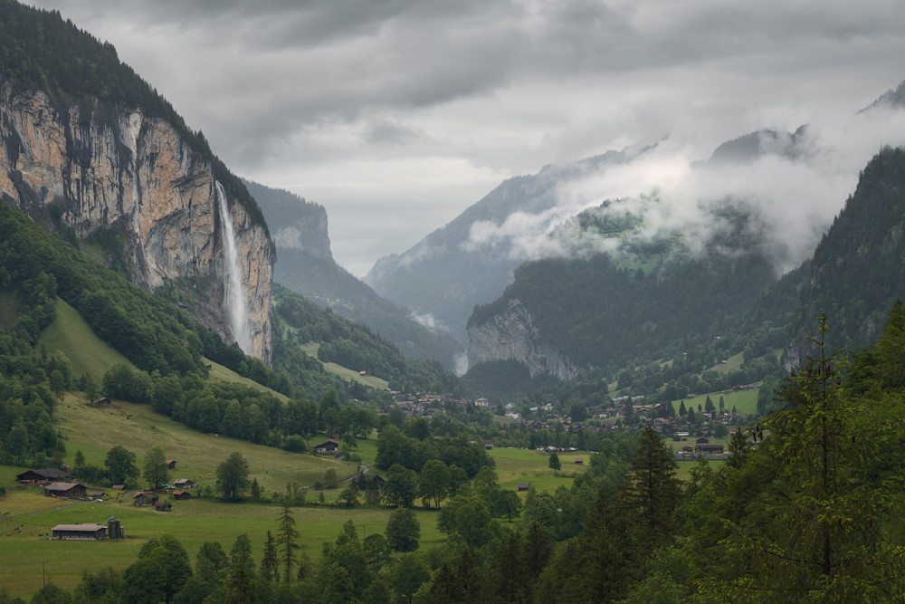 Moody Lauterbrunnen Valley, Switzerland