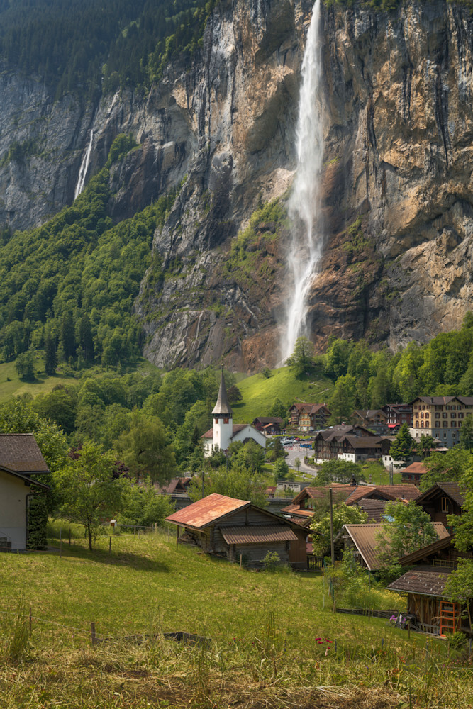 Staubbach Falls-Lauterbrunnen Village, Switzerland