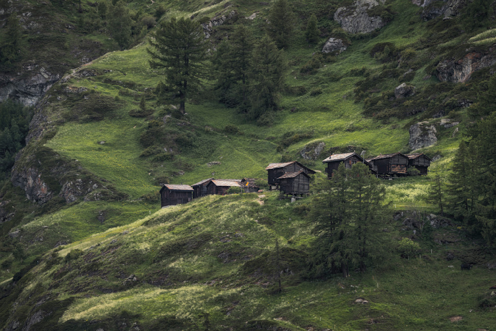 Swiss Alps Stadels-Historic Wooden Architecture