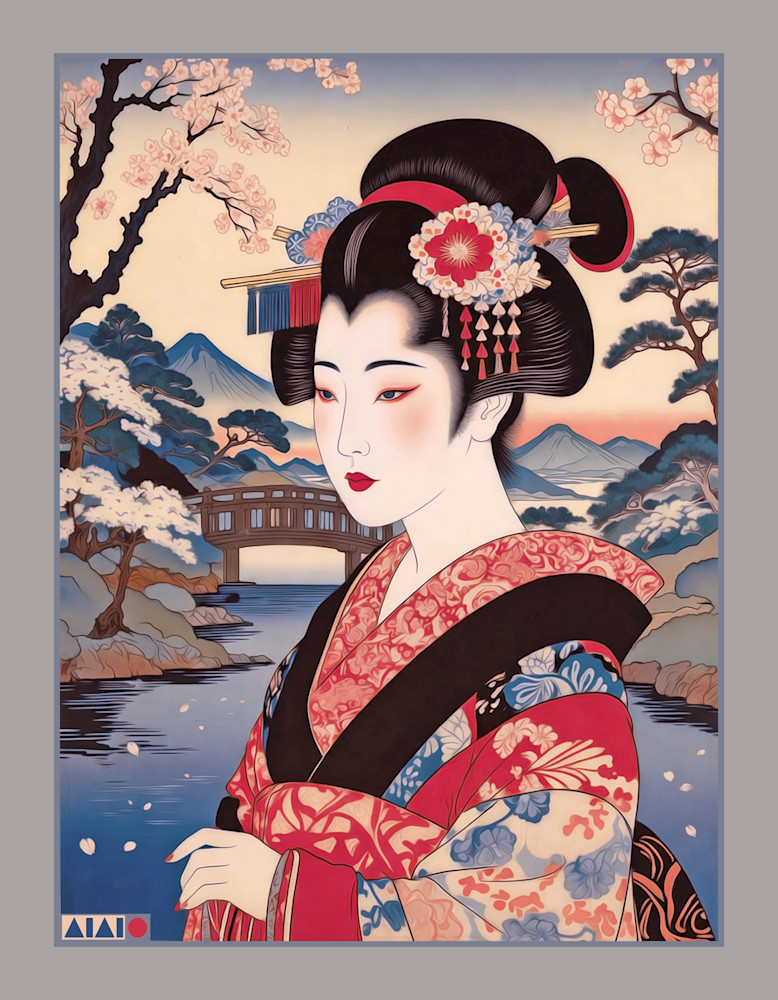 Geisha Scene Art | Art of Van Evan Fuller